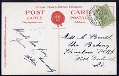 Great Britain 1908 KE7 PPC (Franco-British Exhibition) us...