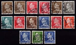 Denmark 1961-67 Frederik IX Definitives, Part Set [Used]