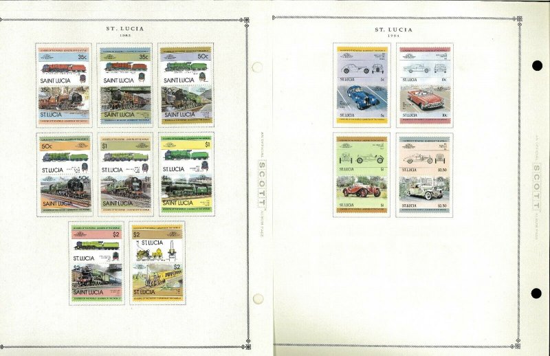 St.Lucia 1946-1999 Mint (6 used) Hinged on Scott International Pages