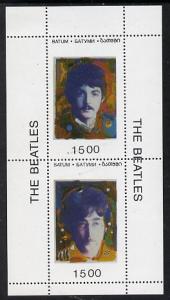 Batum 1995 Beatles set of 2 souvenir sheets each containi...