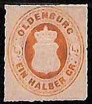 94904 -1n  - GERMANY Oldenburg - STAMP  -  Michel  #  16A  - mint MH Very Fine 