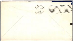 FIJI BRITISH 1959 CACHET FIRST JET FLIGHT AIRMAIL QANTAS COVER ADDR HAWAII