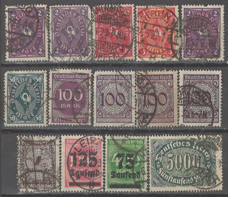 COLLECTION LOT # 2708 GERMANY 14 STAMPS 1921+ CLEARANCE CV+$22