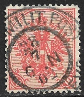 BOSNIA AND HERZEGOVINA 1900 10h Arms P.12.5 Sc16,SG155 VFU