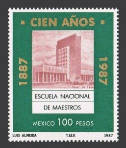 Mexico 1473 two stamps,MNH.Mi 2012. National Teachers' College,100th Ann.1987