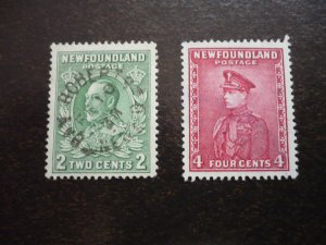 Stamps - Newfoundland - Scott# 186,189 - Used Part Set of 2 Stamps