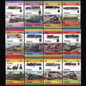 TUVALU 1984 - Scott# 235-46 Locomotives Set of 24 LH