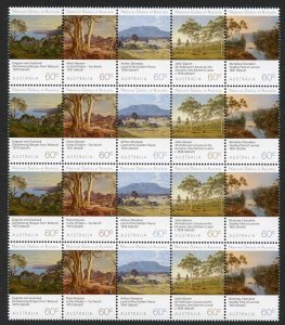 Australia SG3951/55 2013 National Gallery Landscapes Set in Block of 20 U/M