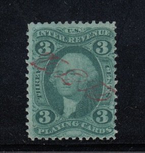 USA DTB red script cancel from D.T. Burrell (Photographer) (Scott R17c)!