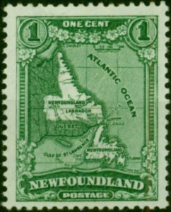 Newfoundland 1931 1c Green SG198 V.F VLMM