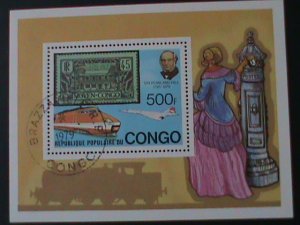 ​CONGO- 1979 CENTENARY OF  SIR ROWLAND HILL CTO S/S VF WE SHIP TO WORLDWIDE