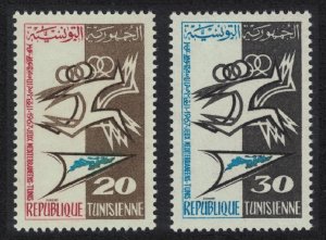 Tunisia Mediterranean Games 2v 1967 MNH SG#632-633 MI#668-669