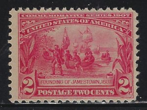 Scott # 329 Lot D547 2c Jamestown Expo  MLH OG