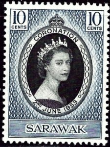 Sarawak 196 MH 1953 QEII Coronation (an5577)