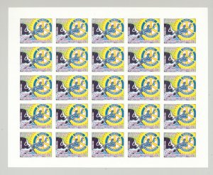 Central Africa #699-700 Rotary Club 2v Imperf M/S of 25