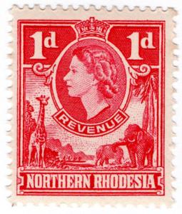 (I.B) Northern Rhodesia Revenue : Duty Stamp 1d