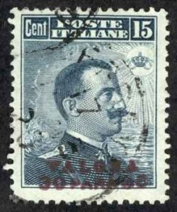 Italy Valona Sc# 9 Used 1916 30pa on 15c Overprint