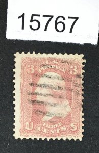 MOMEN: US STAMPS # 64b ROSE PINK USED $140 LOT #15767