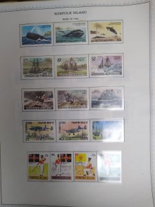 collection on pages Norfolk Island 1982-88 mint most NH IW: CV $167