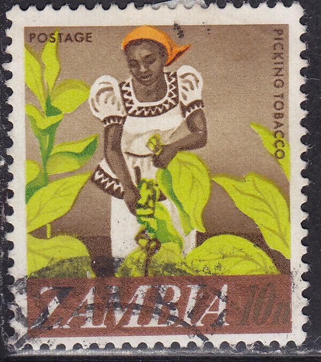 Zambia 44 USED 1968 Woman Tobacco Picker