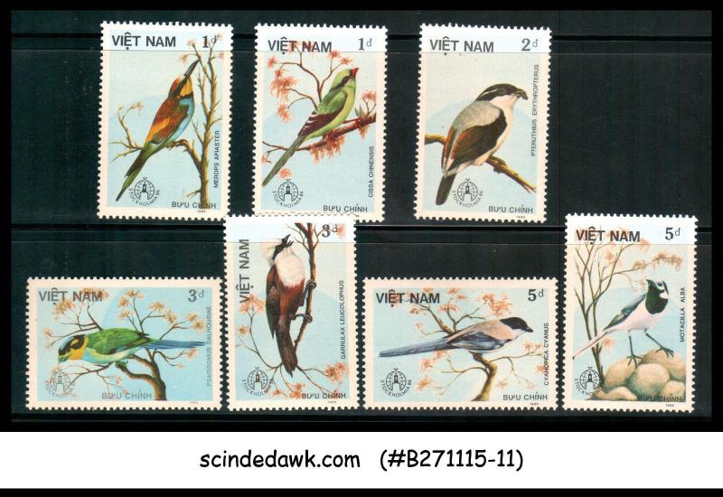 VIETNAM - 1986 BIRDS - 7V - MINT NH