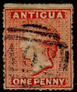 ANTIGUA SG7, 1d vermilion, used. Cat £30. 