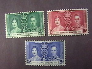 HONG KONG # 151-153--MINT/NEVER HINGED---COMPLETE SET---1937