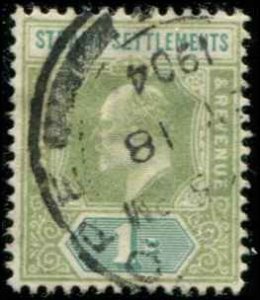 Straits Settlements SC# 93 Edward VII 1c Used