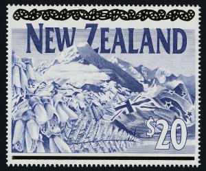 New Zealand 1084 MNH Flowers, Flag, Mountain