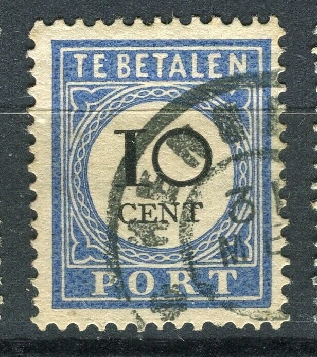NETHERLANDS; 1894 early Postage Due issue fine used 10c. value