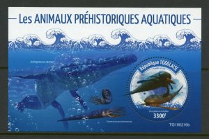 TOGO 2019 PREHISTORIC AQUATIC ANIMALS SOUVENIR SHEET MINT NEVER HINGED