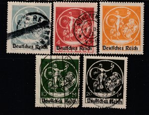 Germany the high values from the 1920 overprints on Bavaria used