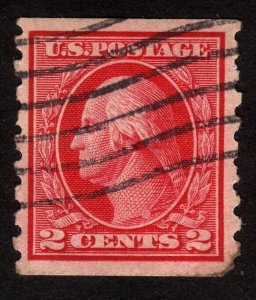 1914 US, 2c stamp, Used, George Washington, Sc 444, Cv 40$, Well centered