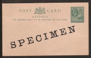 Antigua H&G 9 unused 1924 ½p KGV SPECIMEN Postal Card