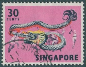 Singapore 1968 SG109 30c Dragon Dance FU