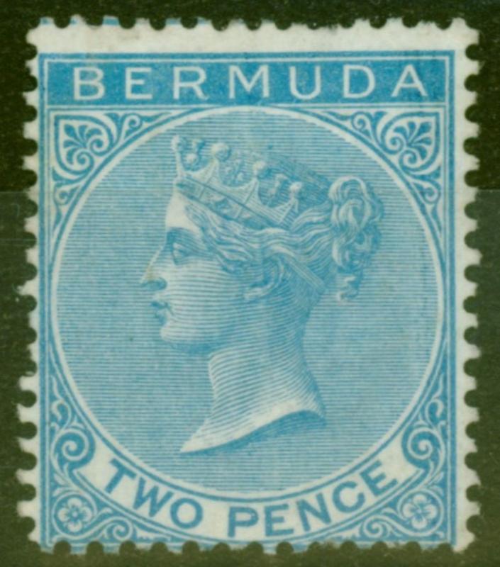 Bermuda 1877 2d Brt Blue SG4 Wmk CC Ave Mtd MInt