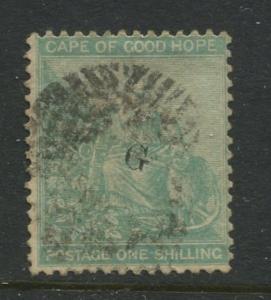 Griqualand West- Scott 23 -Definitive Overprint -1877- Used- Single 1/- Stamp