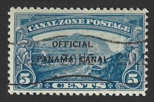 Canal Zone Scott #O3  Used  5c Official 2021 SCV = $25.00