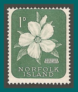 Norfolk Island 1960 Hibiscus Flower, MLH  29,SG24