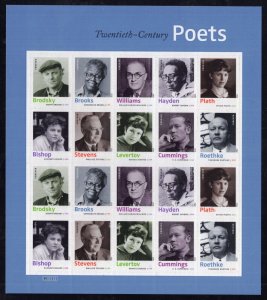 U.S. - 4654-63 - Poets - Complete Sheet -  Never Hinged