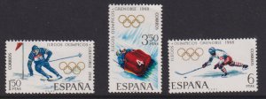 Spain  #1509-1511  MNH 1968  Olympic games