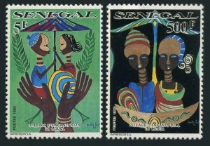 Senegal 895-896,MNH.Michel 1091-1092. Multinational Postal School,20th Ann.1990.