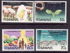 Bahamas-Sc#835-8- id9-unused NH set-FAO-1995-please note that there is gum glaze