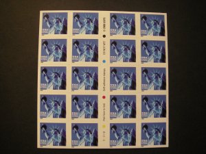 Scott 3451a, 34c nondenominated Liberty, Pane of 20, #V2222, MNH Beauty