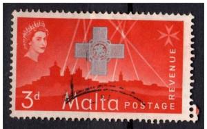 Malta 1957 - scott 264 used - 3p, Award of the George Cross 