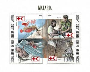 Sierra Leone - 2017 Malaria & Red Cross - 4 Stamp Sheet - SRL171101a