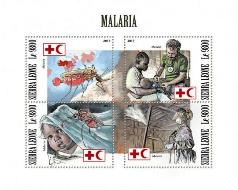 Sierra Leone - 2017 Malaria & Red Cross - 4 Stamp Sheet - SRL171101a