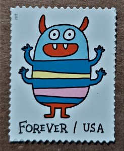 United States #5637 (58c) Blue Message Monster MNH (2021)