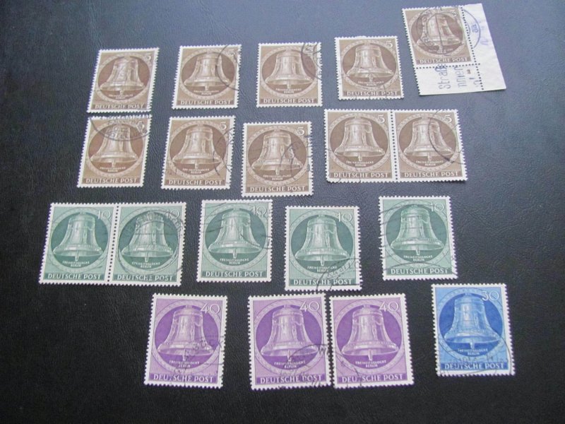 GERMANY BERLIN 1953 USED BELLS CENTER LOT VF/XF  160 EUROS (123)