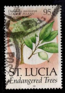 Saint Lucia Scott 959 Used 1990 Tree stamp